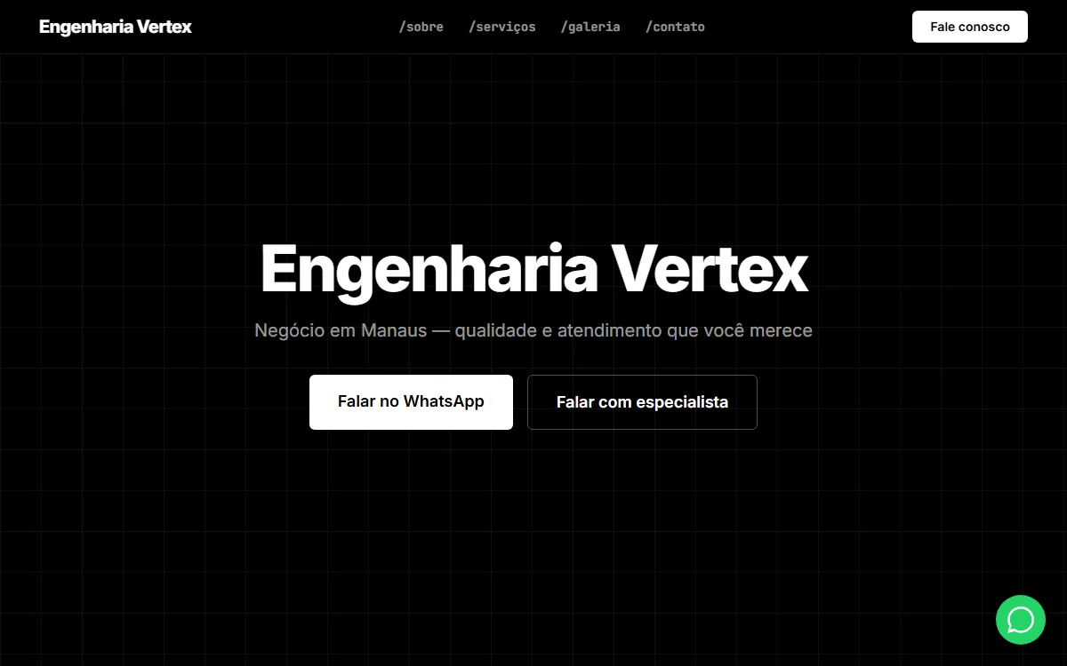 Site Engenharia Vertex